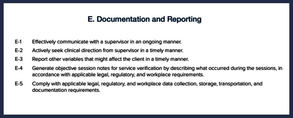 Documentation and reporting